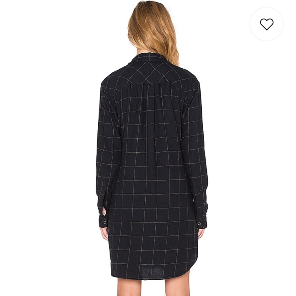 Current/Elliott Twist Shirt Dress Plaid Flannel 2 - Picture 3 of 5